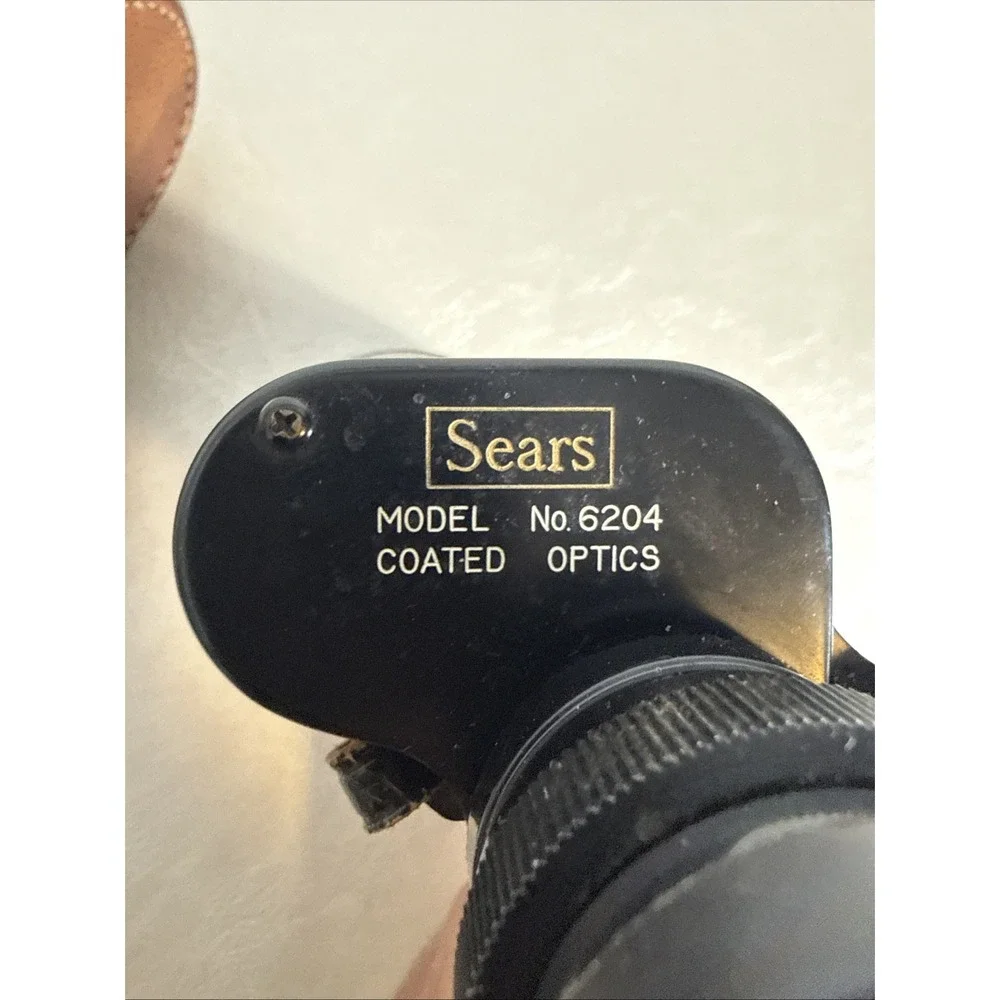 Vtg SEARS BINOCULARS  7x50 mm Coated Optics Model # 6204 W/ Case